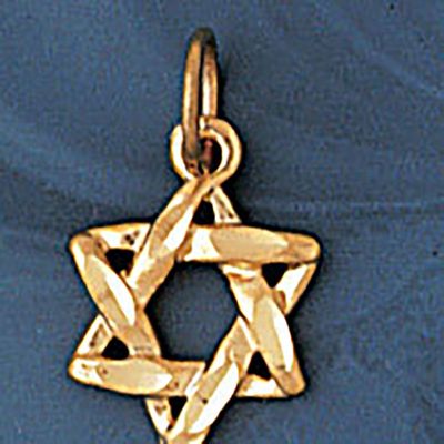 Dazzlers Jewelry Star of David Pendant Necklace Charm Bracelet in Yellow, White or Rose Gold 9156, …