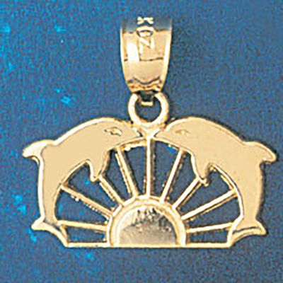 Dazzlers Jewelry Dolphin Pendant Necklace Charm Bracelet in Yellow, White or Rose Gold 376, MPN: DZ…