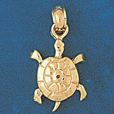 Dazzlers Jewelry Turtle Pendant Necklace Charm Bracelet in Yellow, White or Rose Gold 1006, MPN: DZ…