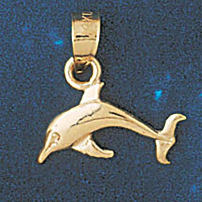 Dazzlers Jewelry Dolphin Pendant Necklace Charm Bracelet in Yellow, White or Rose Gold 475, MPN: DZ…