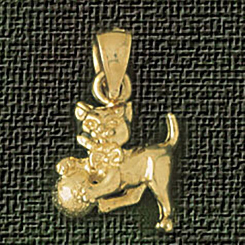 Dazzlers Jewelry 3 Dimensional Cat Pendant Necklace Charm Bracelet in Yellow, White or Rose Gold 20…