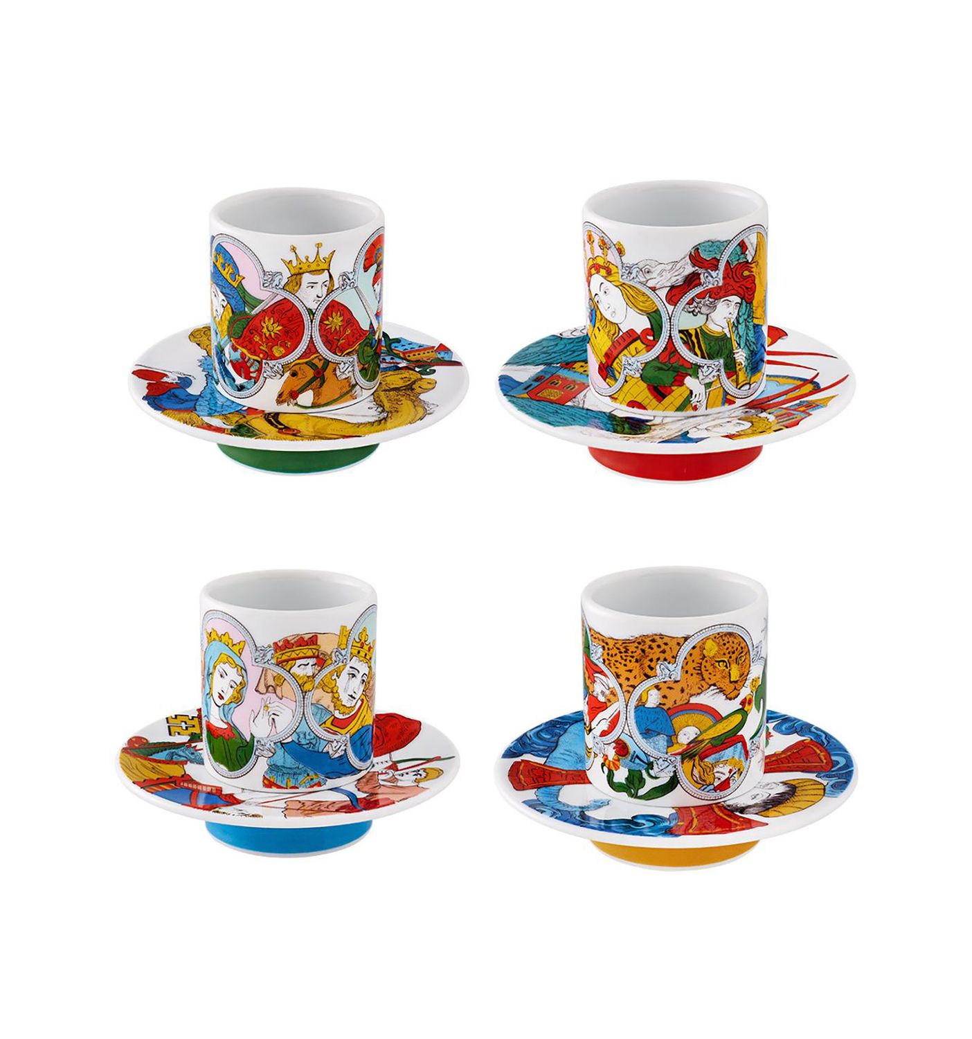 Vista Alegre Portuguese Odissey Set 4 Coffee Cup And Saucers, MPN: 21144473