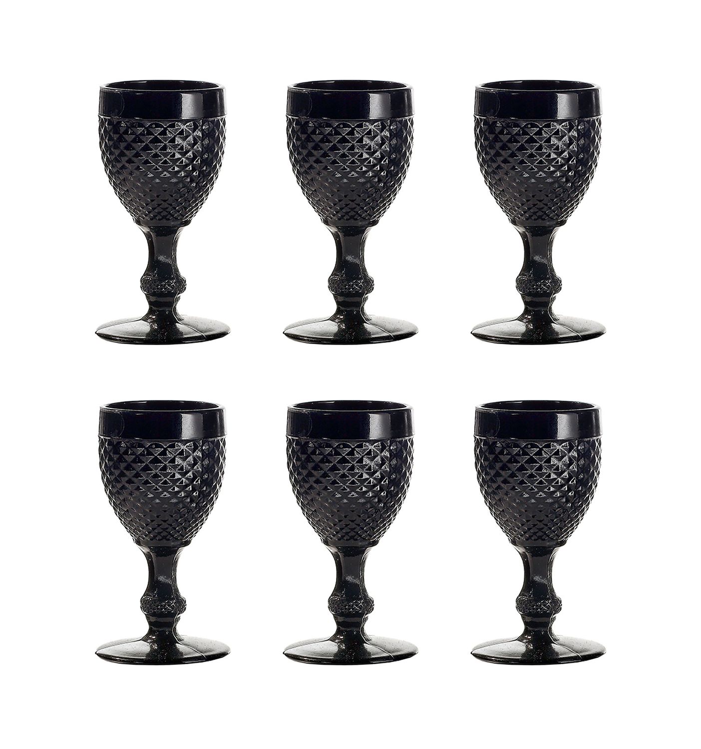 Vista Alegre Sweet Liquor Black Edition Set of 6 Cordials Black, MPN: 49003079