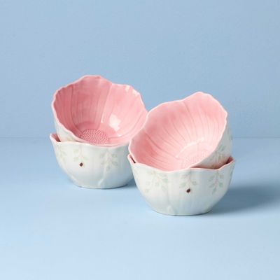 Lenox Butterfly Meadow Floral Set of 4 Dessert Bowls - Pink, MPN: 897769, UPC: 194372038249