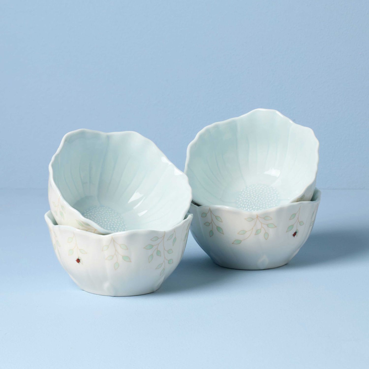 Lenox Butterfly Meadow Floral Set of 4 Dessert Bowls - Blue, MPN: 897767, UPC: 194372038225