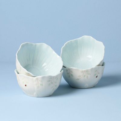 Lenox Butterfly Meadow Floral Set of 4 Dessert Bowls - Blue, MPN: 897767, UPC: 194372038225