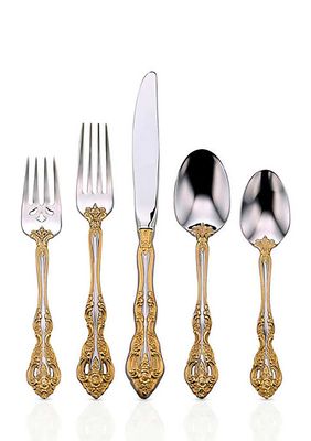 Oneida Golden Michelangelo 5 Piece Fine Flatware Place Setting Ser, MPN: F100005A, UPC: 079363011138