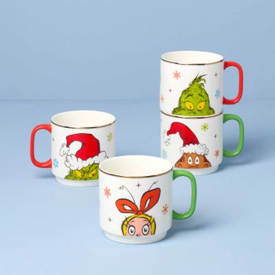 Lenox Merry Grinchmas Stackable Mugs Set of 4 Assorted, MPN: 898097, UPC: 194372039635