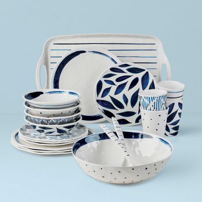 Lenox Blue Bay Melamine 20-Piece Dinnerware Set, MPN: 895324, UPC: 194372027847
