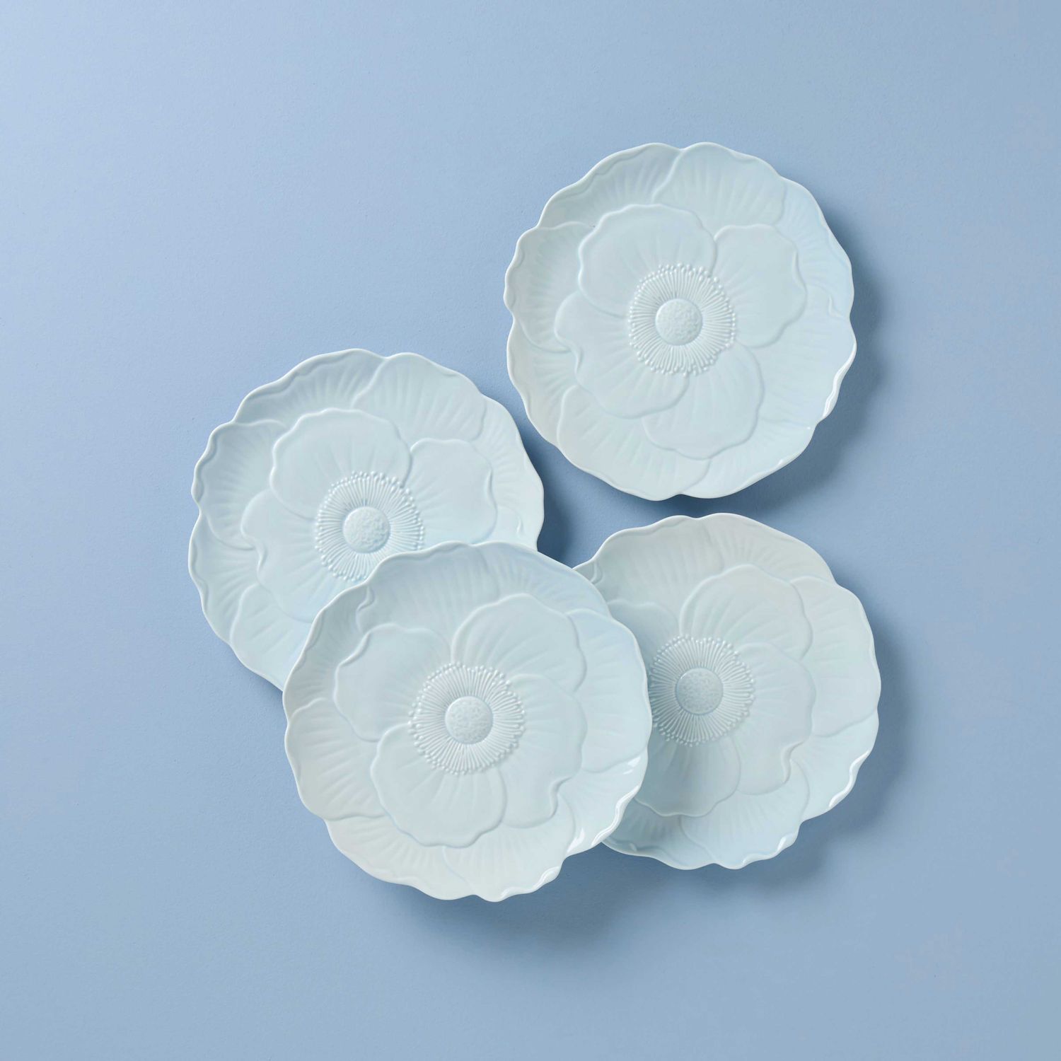 Lenox Butterfly Meadow Floral Set of 4 Accent Plates - Blue, MPN: 897766, UPC: 194372038218