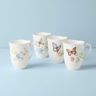 Lenox Butterfly Meadow 4-Piece Mug Set, MPN: 891271, UPC: 194372003308