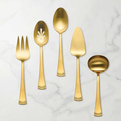 Lenox Portola Satin Gold 5-Piece Hostess Set, MPN: 897917, UPC: 194372039093