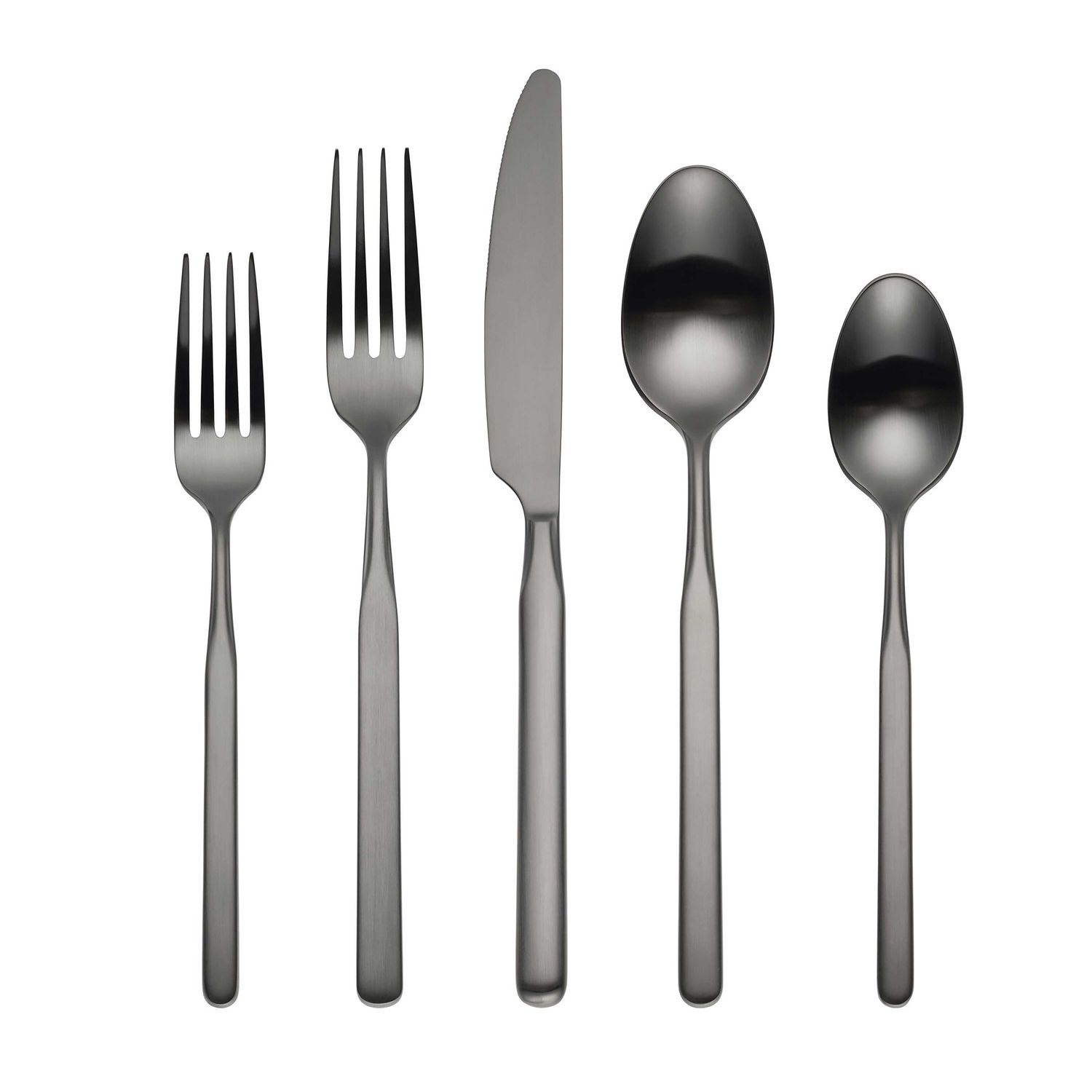 Cambridge Mercer Gunmetal Satin 18/0 5-Piece Place Setting, MPN: 897098, UPC: 810133073136