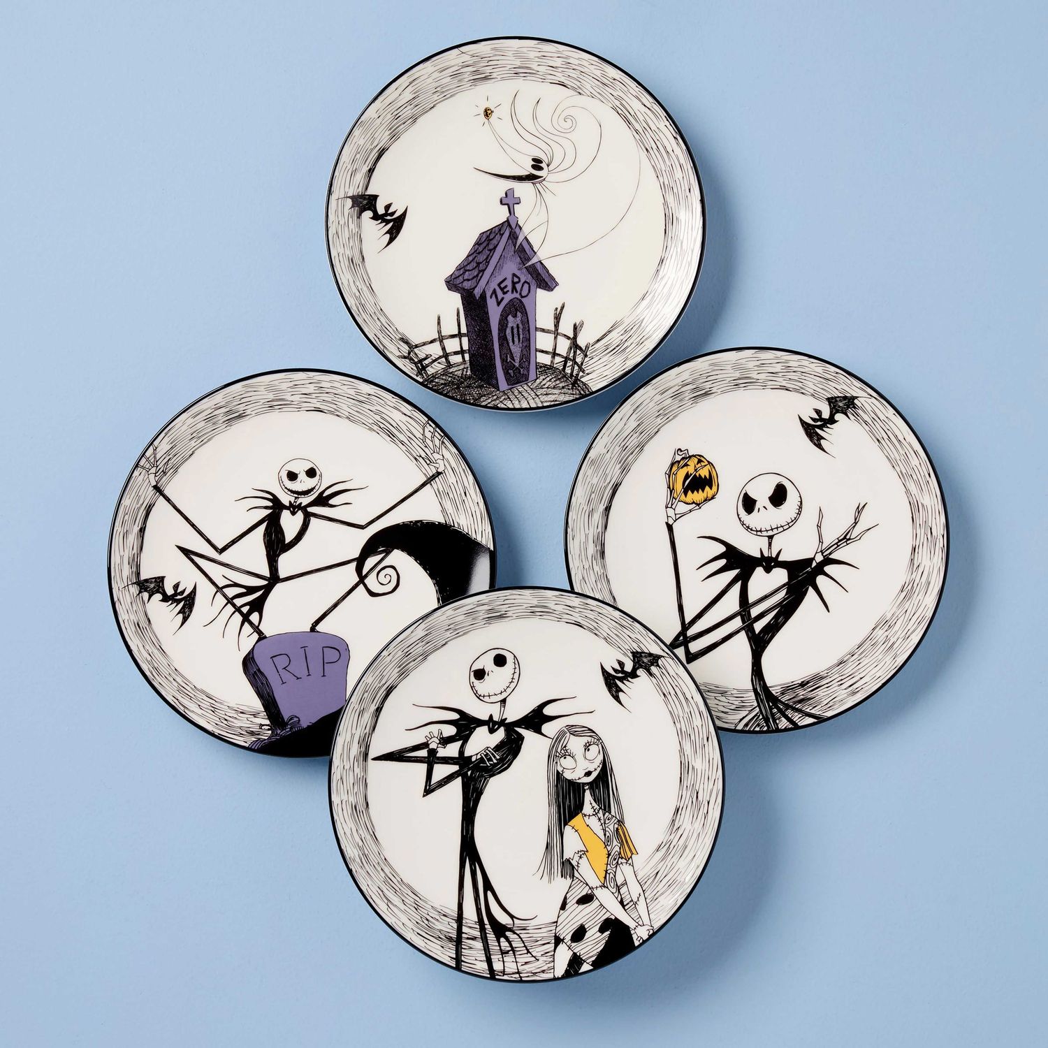 Lenox Nightmare Before Christmas Accent Plates Set of 4, MPN: 897907, UPC: 194372038997