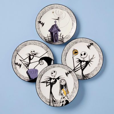 Lenox Nightmare Before Christmas Accent Plates Set of 4, MPN: 897907, UPC: 194372038997