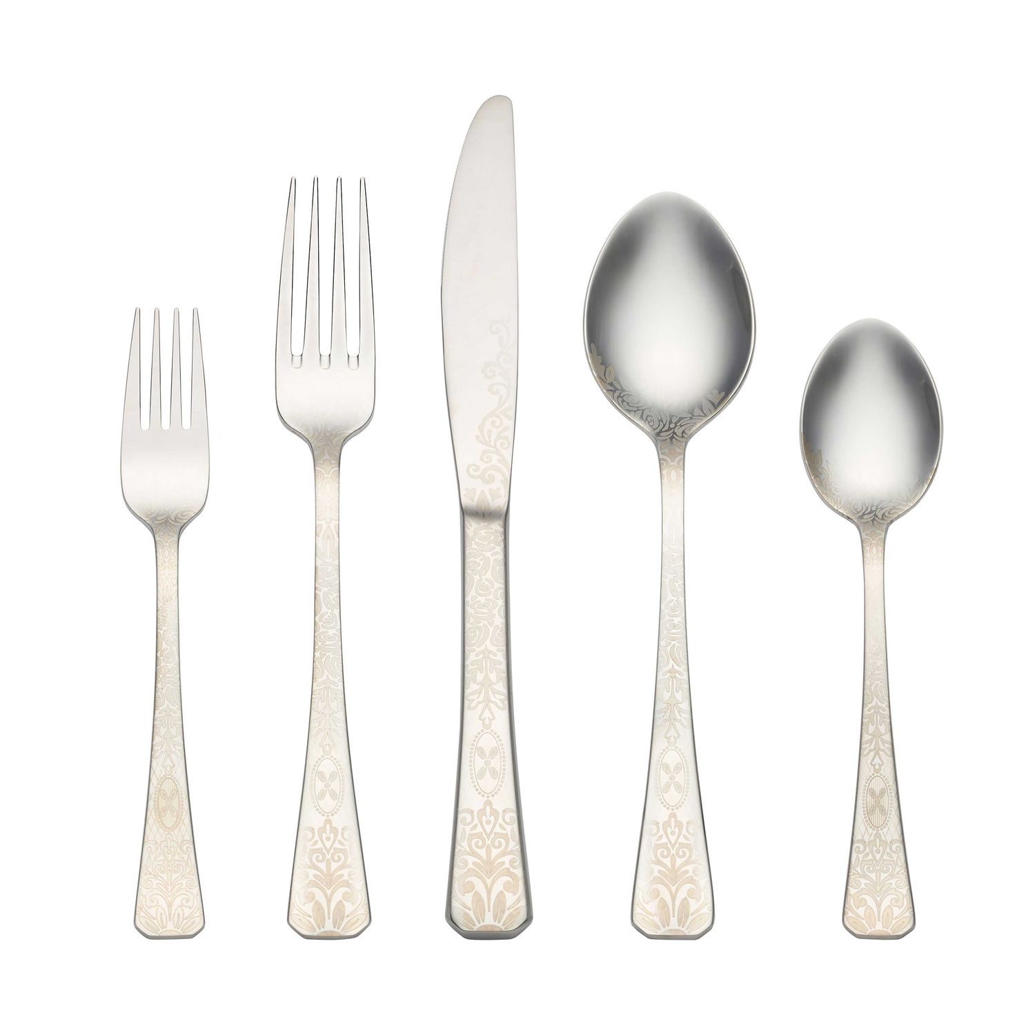 Cambridge Floral Etch 5-Piece Flatware Place Setting, MPN: 168925V, UPC: 719978937309