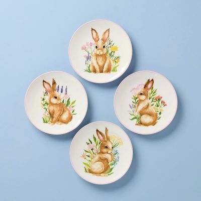 Lenox Bunny Accent Plates Set of 4, MPN: 897155, UPC: 194372034463