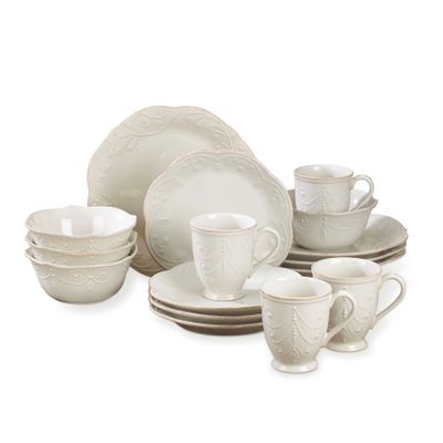Lenox French Perle White 16-Piece Dinnerware Set, MPN: 851745, UPC: 882864543233