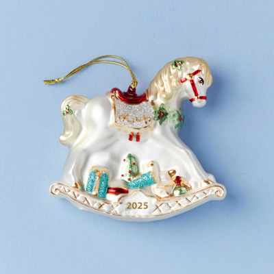 Lenox 2025 Blown Glass Babys 1st Rocking Horse Ornament, MPN: 898512, UPC: 194372041751