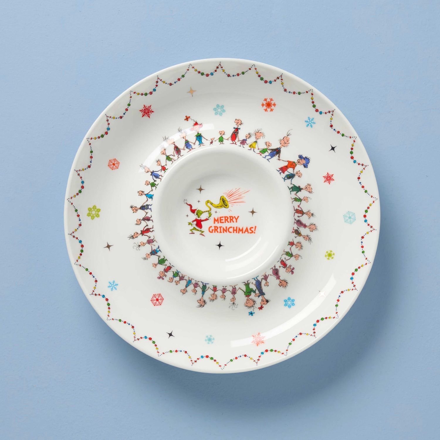 Lenox Merry Grinchmas Chip &amp; Dip Bowl, MPN: 898096, UPC: 194372039628