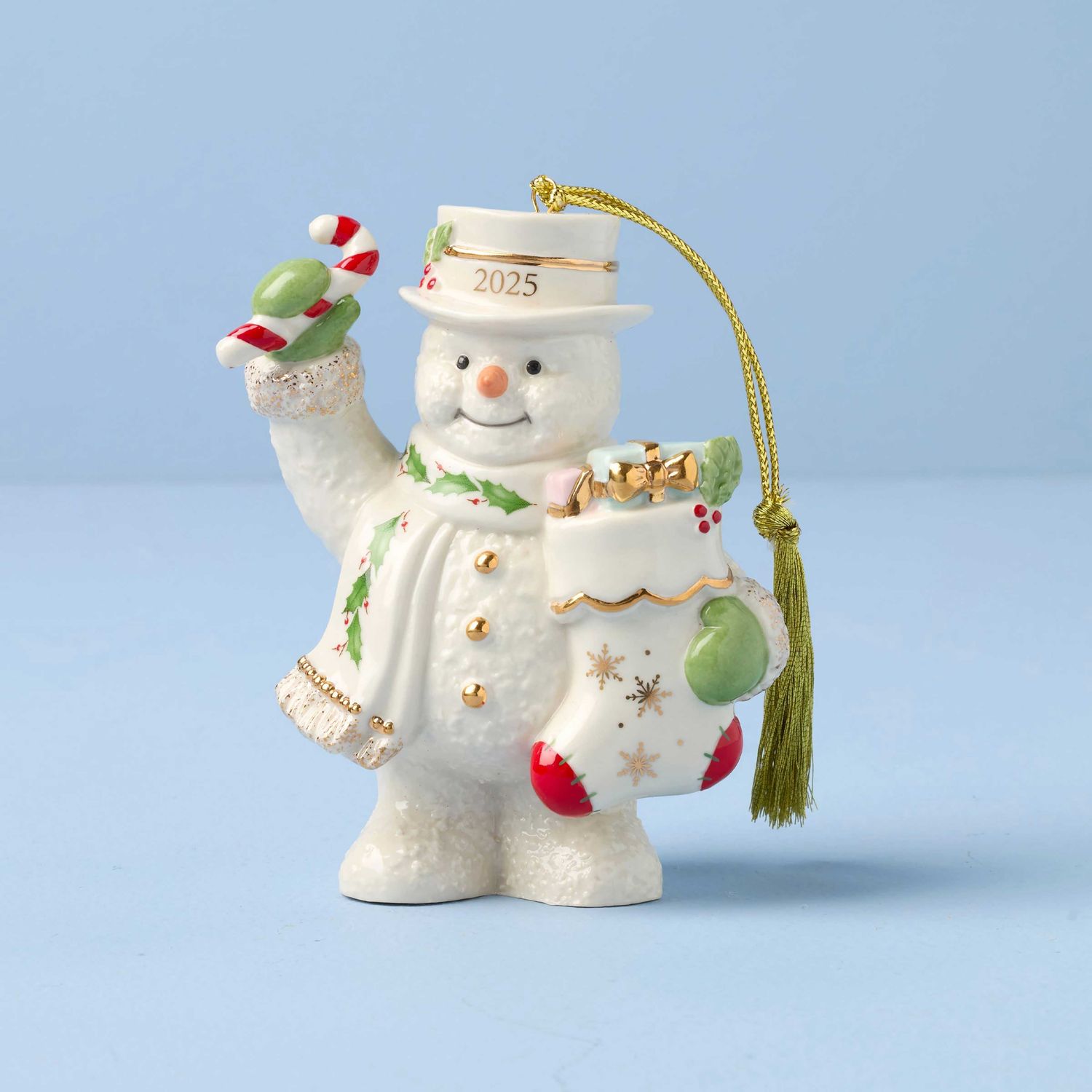 Lenox 2025 Snowman With Stocking Ornament, MPN: 897134, UPC: 194372034333