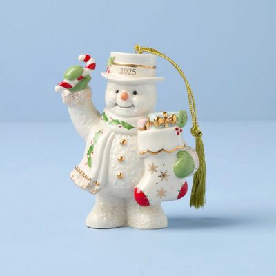 Lenox 2025 Snowman With Stocking Ornament, MPN: 897134, UPC: 194372034333