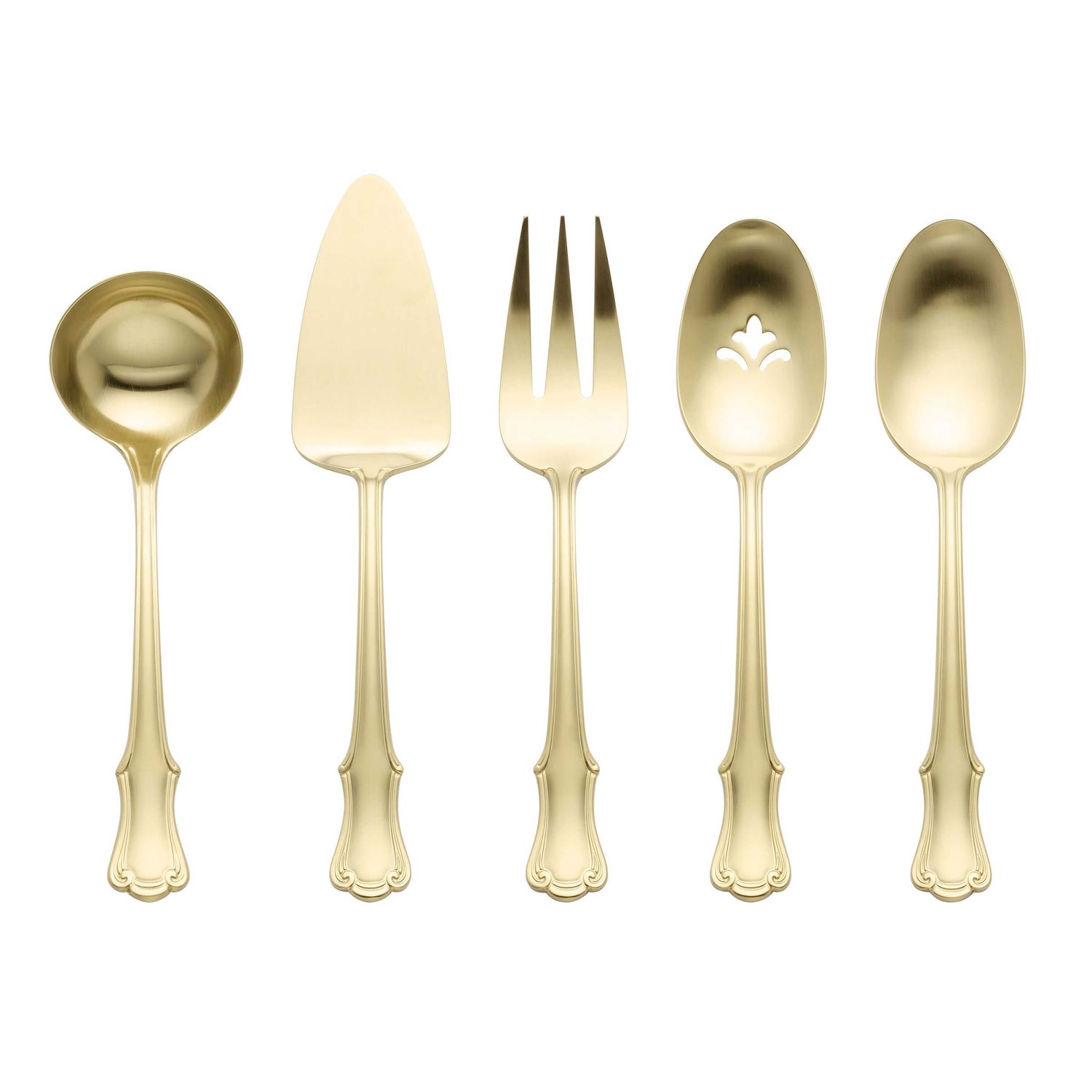 Oneida James Street Satin Champagne 5 Piece Hostess Set, MPN: 897920, UPC: 079363149435