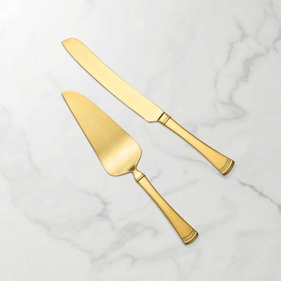 Lenox Portola Satin Gold 2-Piece Dessert Set, MPN: 897918, UPC: 194372039109