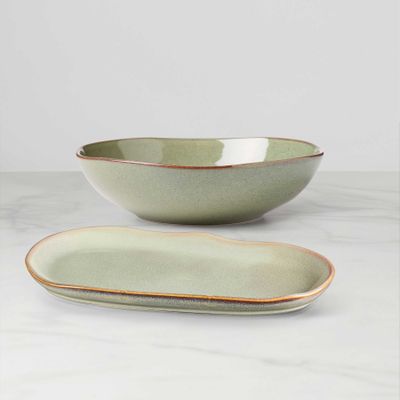 Oneida Organic Shades 2-Piece Serving Set Green, MPN: 897206, UPC: 079363150905