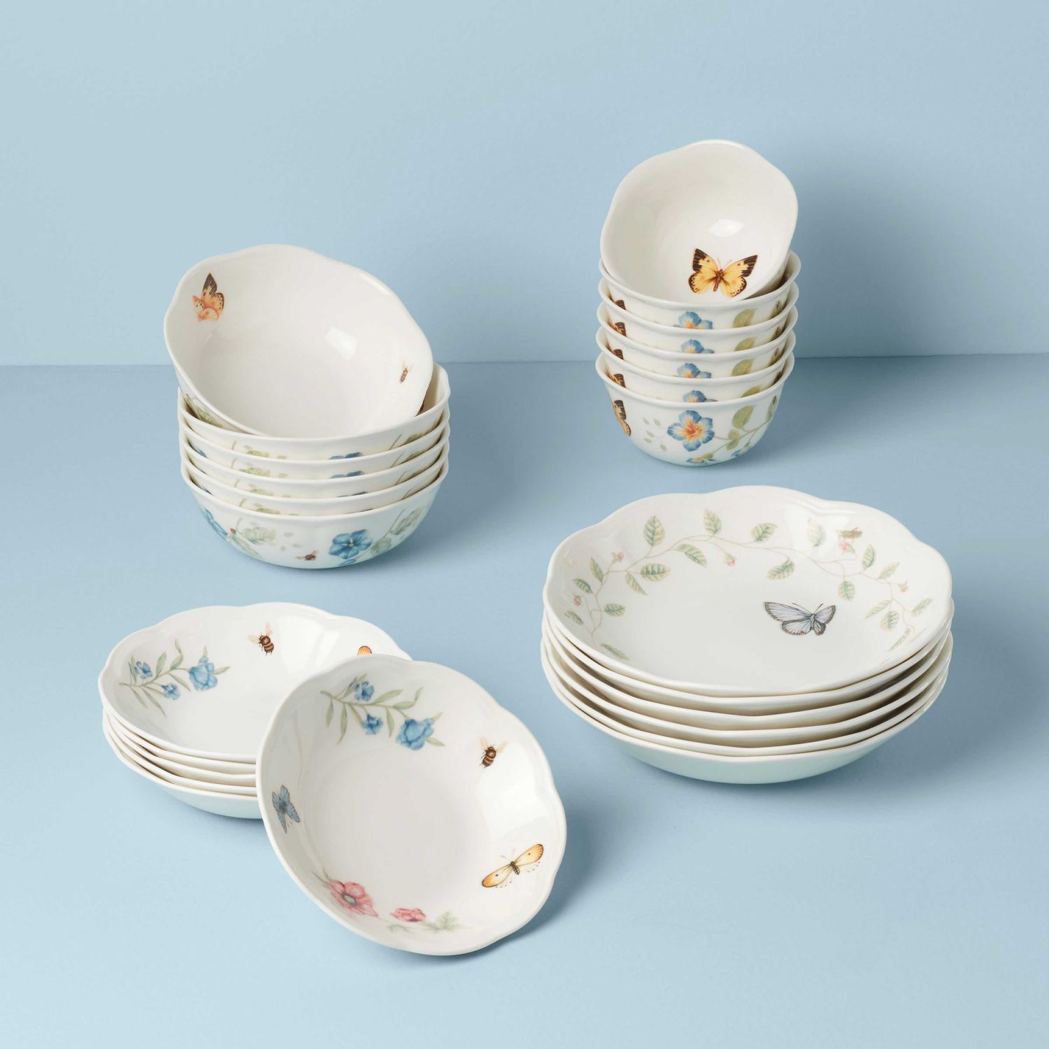 Lenox Butterfly Meadow 24-Piece Bowl Set, MPN: 895704, UPC: 194372028639