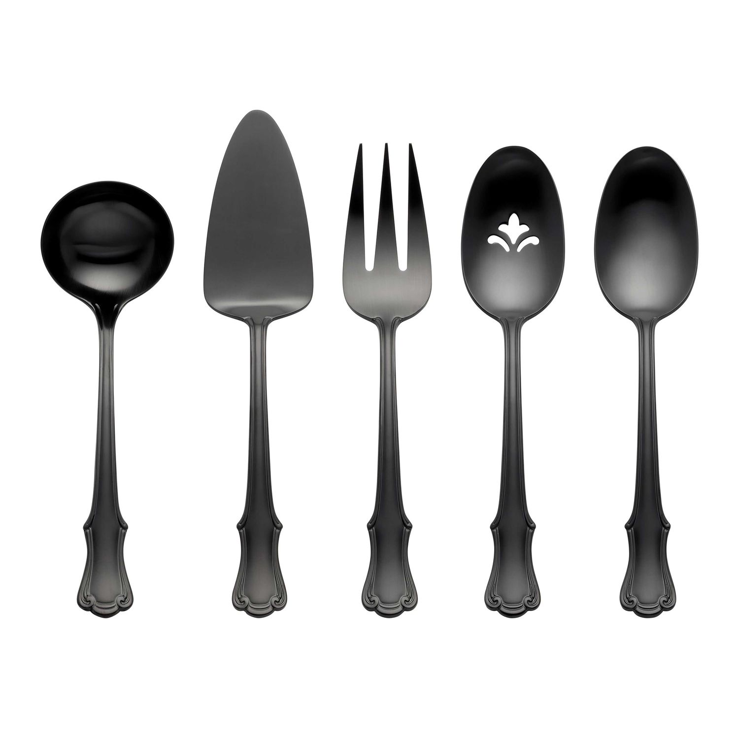 Oneida James Street Satin Black 5 Piece Hostess Set, MPN: 897921, UPC: 079363149442