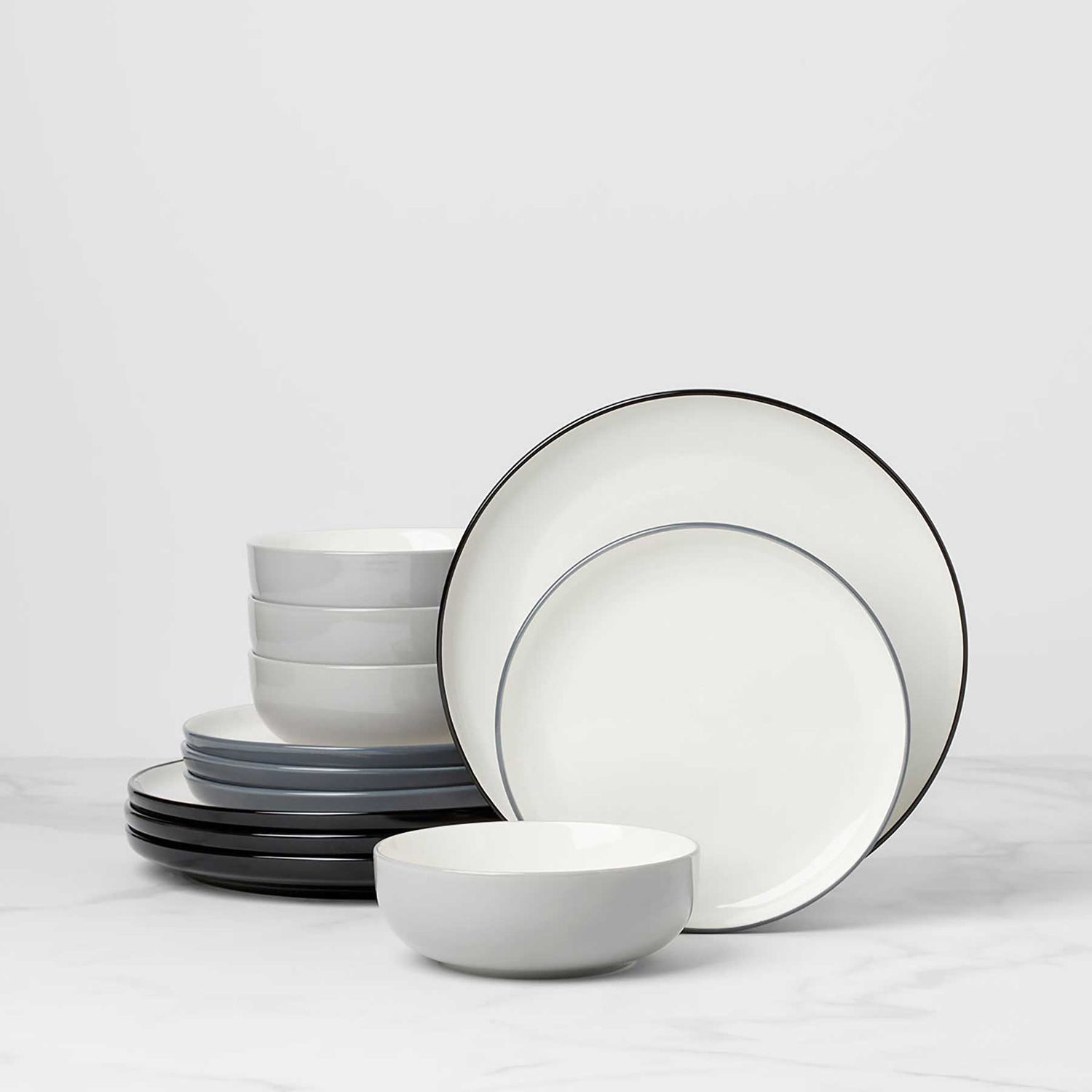 Oneida 24/7 Colors 12-Piece Dinnerware Set Pumice, MPN: 897980, UPC: 079363149664
