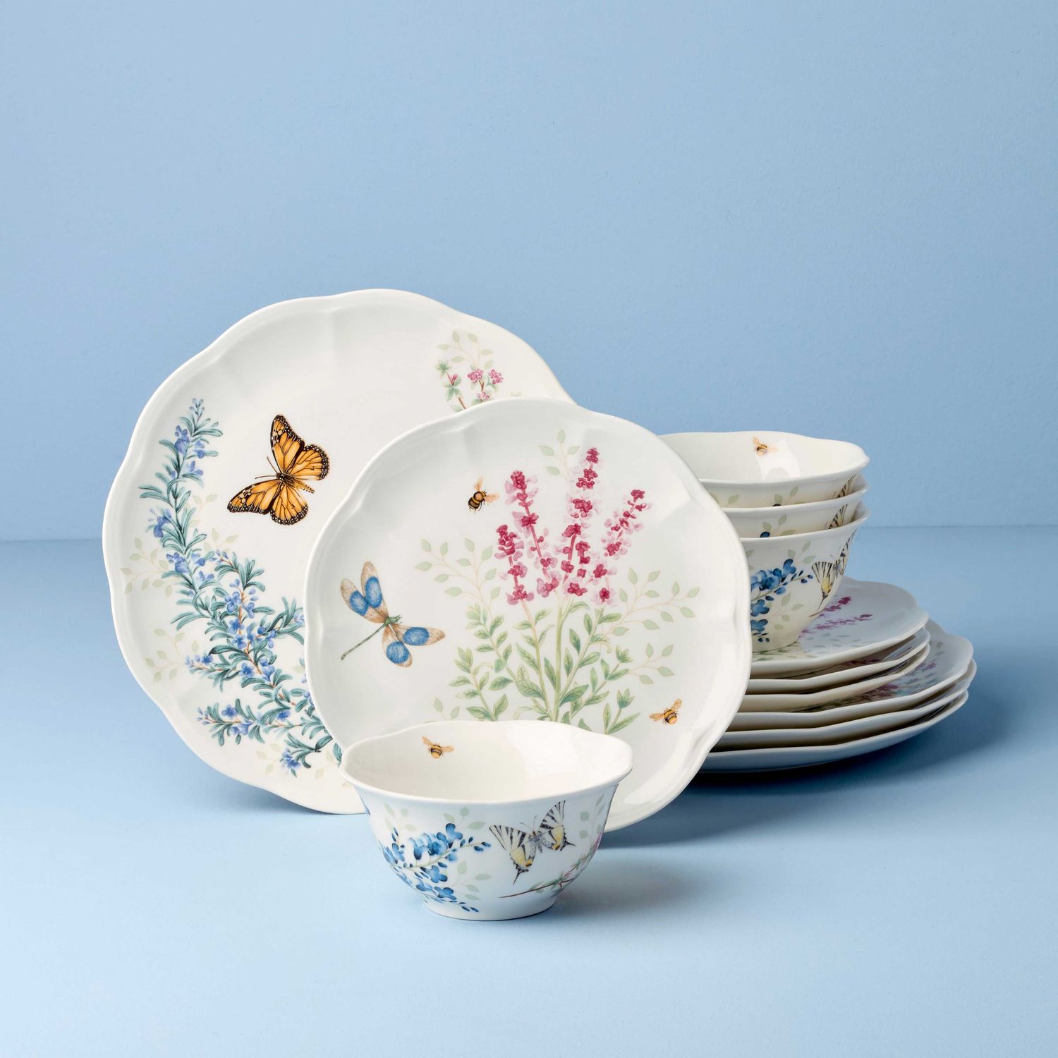 Lenox Butterfly Meadow Herbs 12-Piece Dinnerware Set, MPN: 897792, UPC: 194372038324