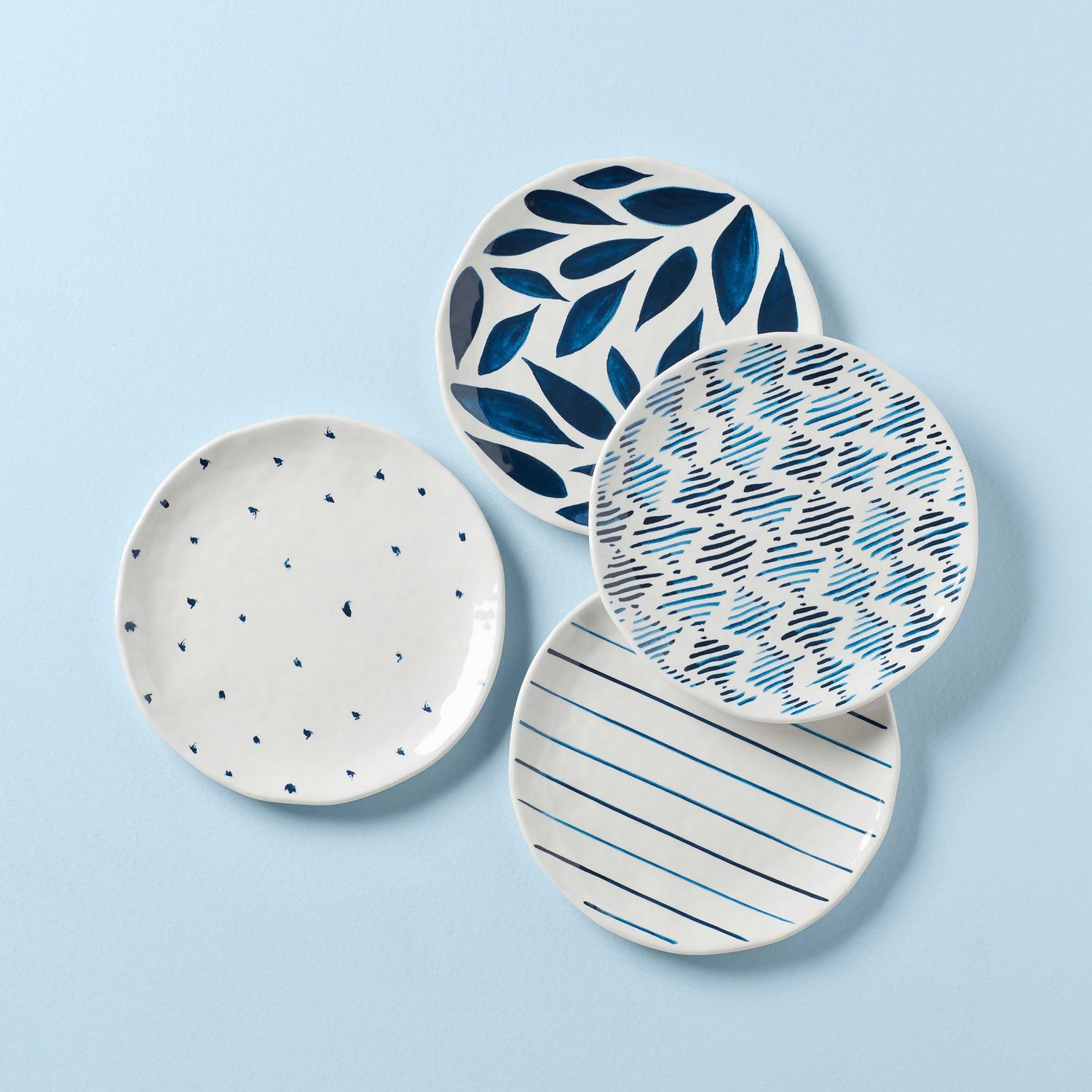 Lenox Blue Bay Melamine Assorted Accent Plates Set of 4, MPN: 895235, UPC: 194372027250