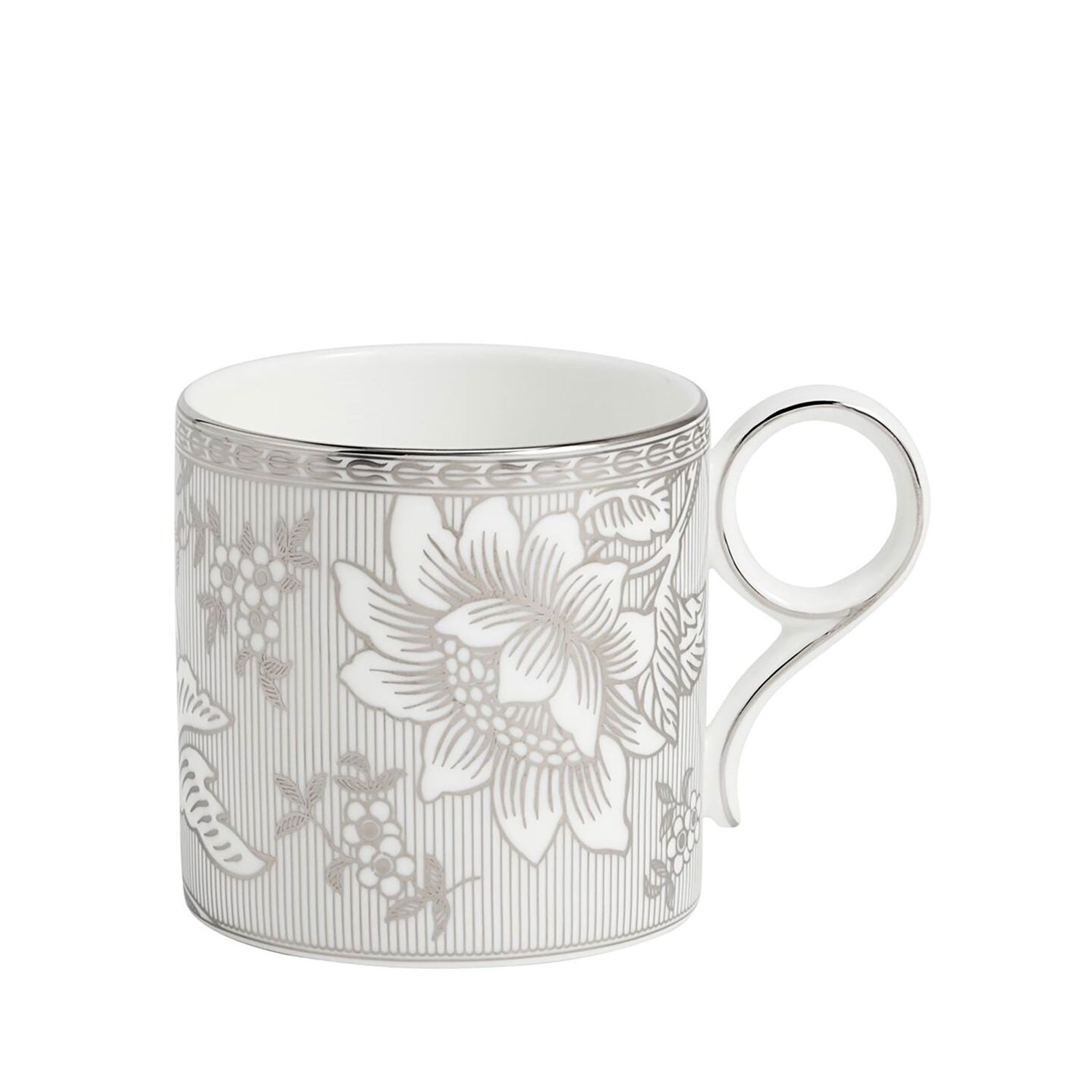 Wedgwood Silver Tonquin Mug 270ml 9.1floz Silver White, MPN: 1080897, UPC: 701587494229