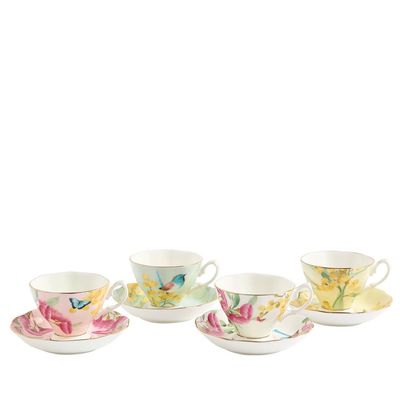 Royal Albert Miranda Kerr Australiana Teacup &amp; Saucer Mixed Set of 4, MPN: 1076839, UPC: 7015874866…