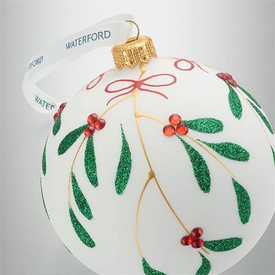 Waterford Holiday Heirlooms Mistletoe bauble ornament, MPN: 1080342, UPC: 701587492966