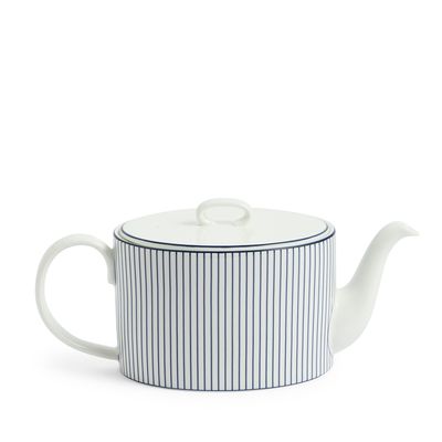 Wedgwood Gio Teapot 940ml 31.7floz Pinstripe White, MPN: 1079068, UPC: 701587491396