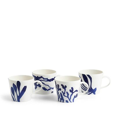 Royal Doulton 1815 Pacific Mug 400ml 13.5oz 2025 Mixed Patterns Blue Set of 4, MPN: 1074377, UPC: 7…