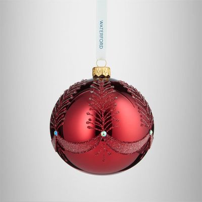 Waterford Holiday Heirlooms red bauble ornament, MPN: 1080347, UPC: 701587493017