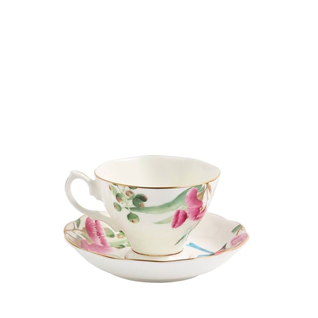 Royal Albert Miranda Kerr Australiana Teacup &amp; Saucer White , MPN: 1076832, UPC: 701587486569