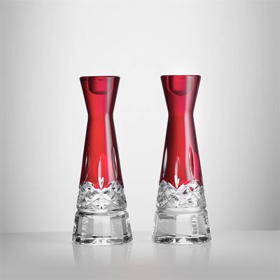 Waterford Lismore Red Candlestick Round 20cm 8in Set of 2, MPN: 1079467, UPC: 701587491853