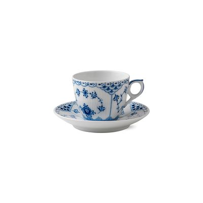 Royal Copenhagen Blue Fluted Half Lace Cup and Saucer 17 cl, MPN: 1017205, UPC: 5705140157229