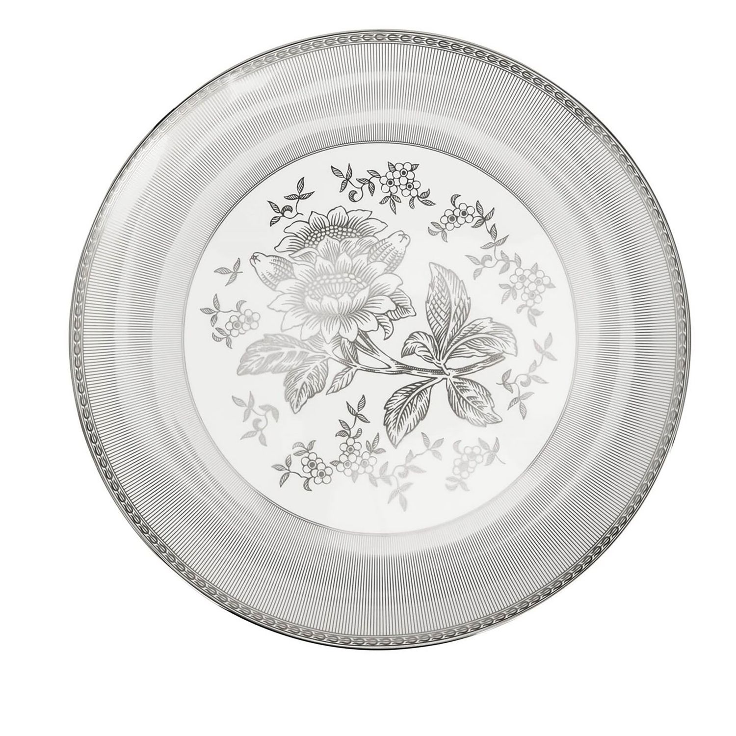 Wedgwood Silver Tonquin Plate 34cm 13.3 Inch, MPN: 1080892, UPC: 701587494175