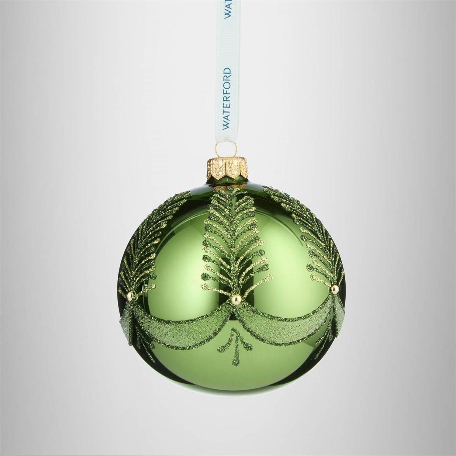 Waterford Holiday Heirlooms Green bauble ornament, MPN: 1080345, UPC: 701587492997
