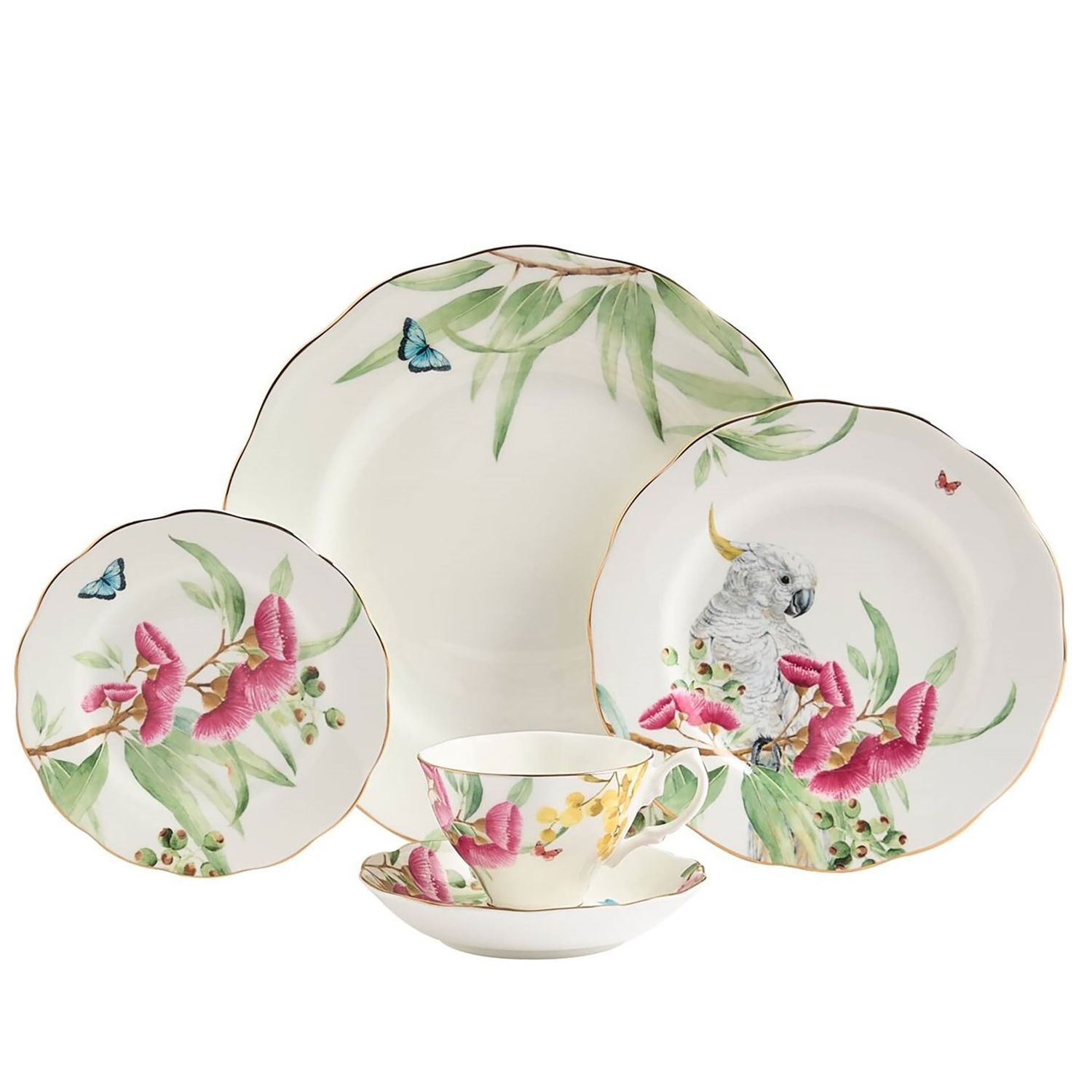 Royal Albert Miranda Kerr Australiana Dinnerware Set White 5 Piece , MPN: 1076835, UPC: 701587486590