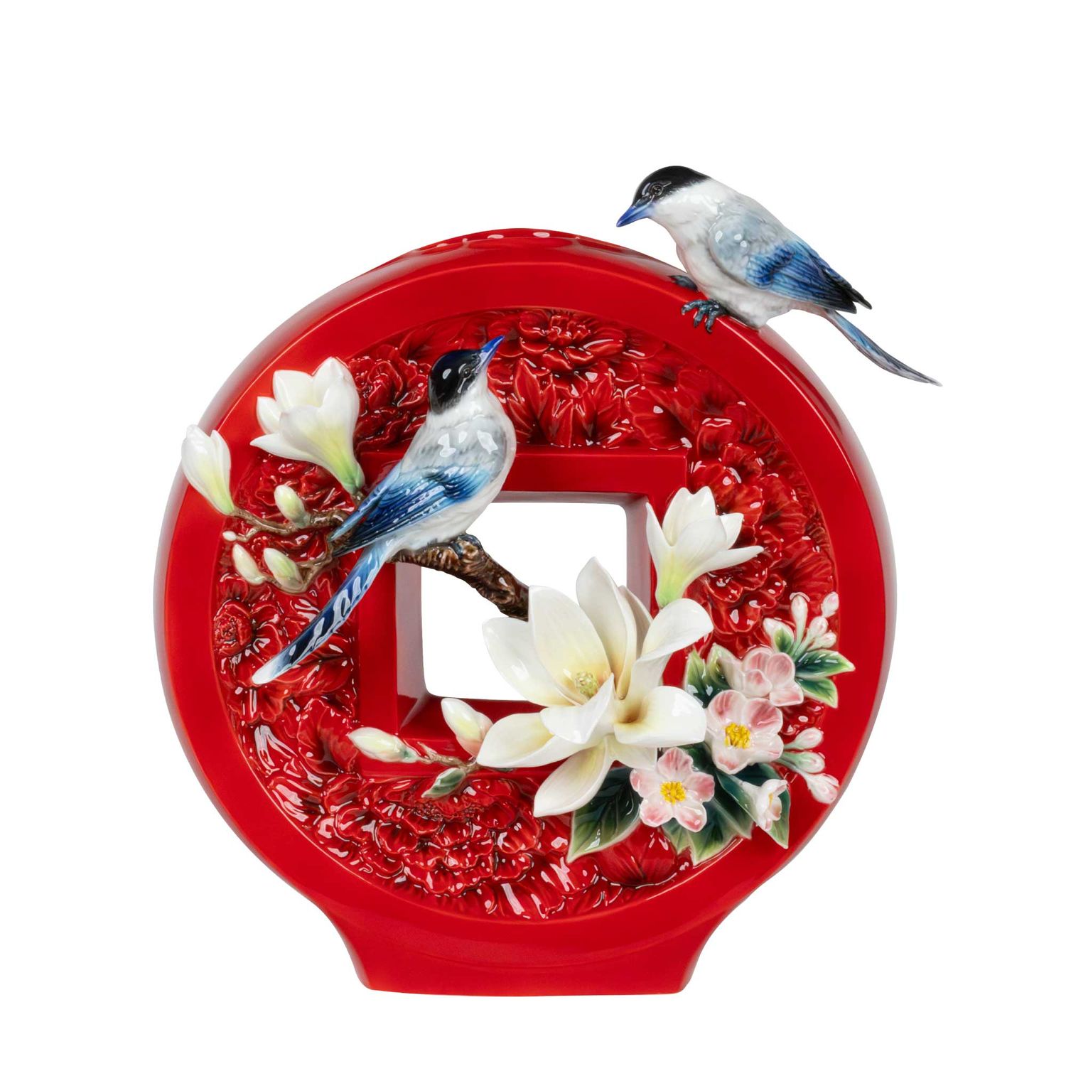 Franz Porcelain Prosperity And Success Crabapple Flowers Porcelain Vase, MPN: FZ03976