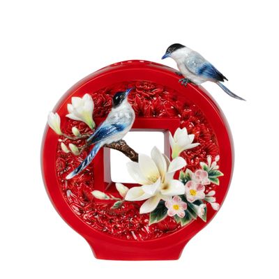 Franz Porcelain Prosperity And Success Crabapple Flowers Porcelain Vase, MPN: FZ03976