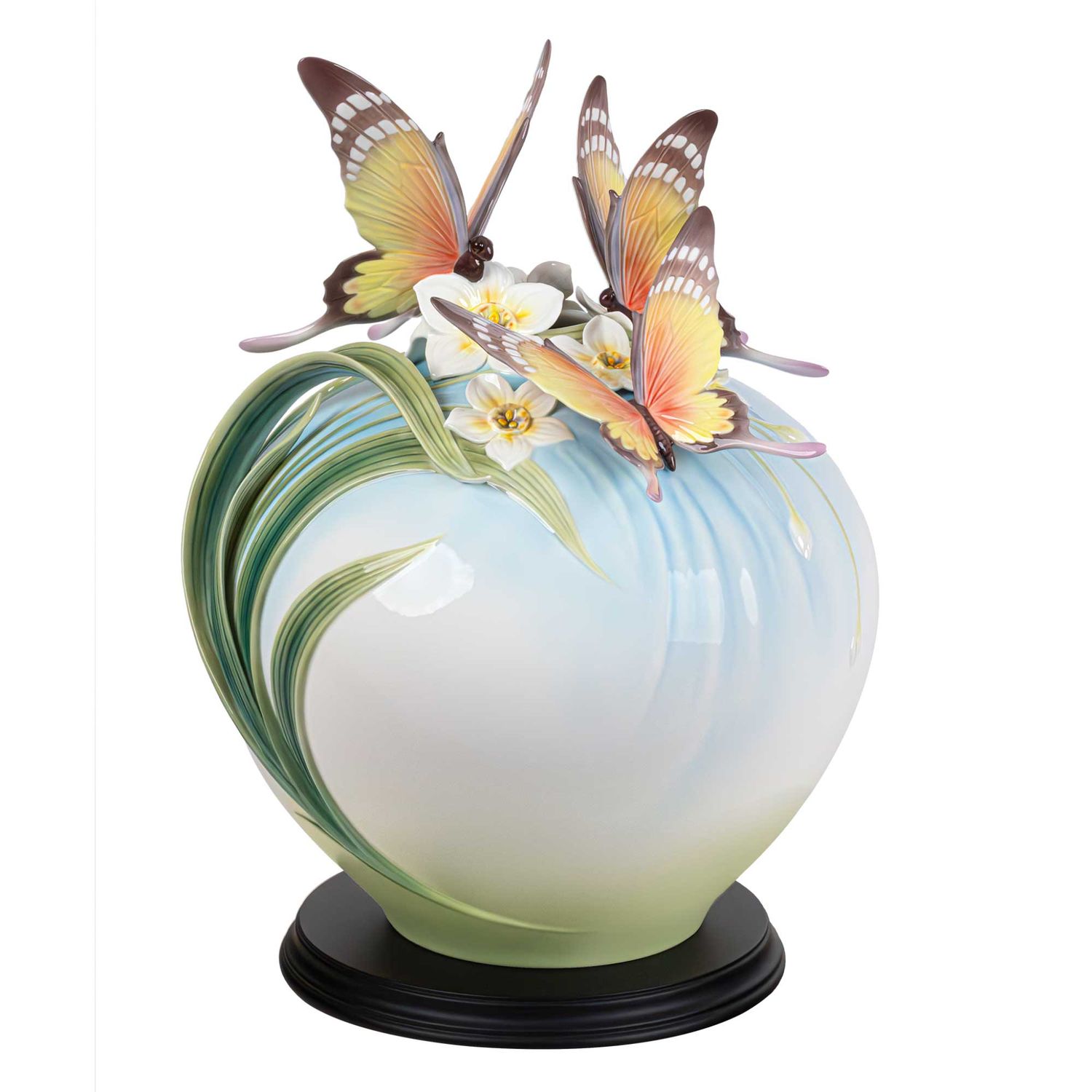 Franz Porcelain Dancing Through Life Papillon Porcelain Vase, MPN: FZ04009