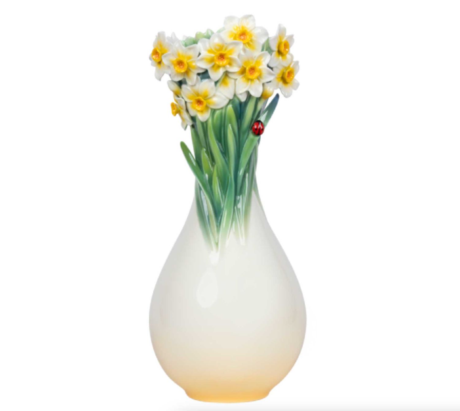 Franz Porcelain Lucky And Fragrant: Daffodil Porcelain Porcelain Vase, MPN: FZ03978